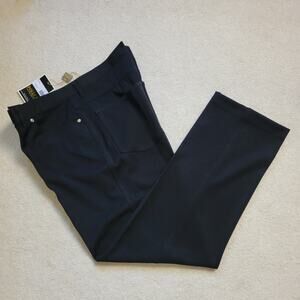 NWT INSERCH Italy Men's 38 Flat Front Pants/Jeans Pockets Stretch Black